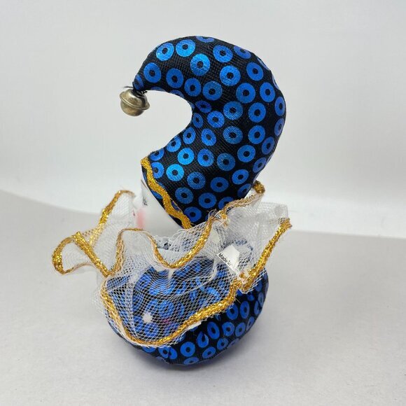 Pin Cushion Harlequin‎ Clowns SET OF 2 Porcelain Painted Face Pierrette Jester - Picture 4 of 10